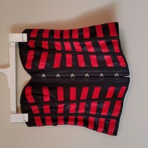 Red ribbon Corset